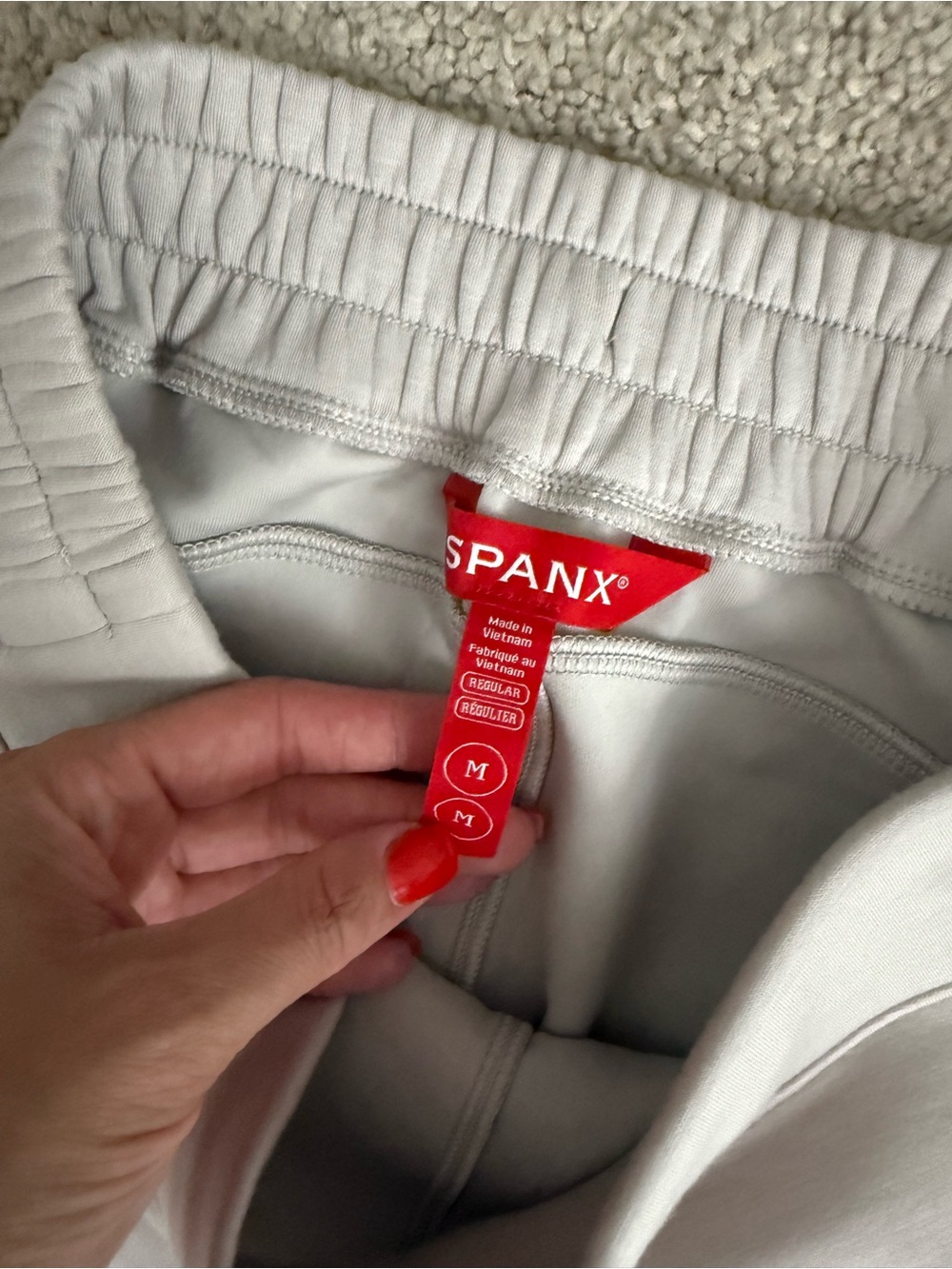 Spanx Wide-Leg Drawstring Sweatpants in Light Gray - Picture 3 of 4